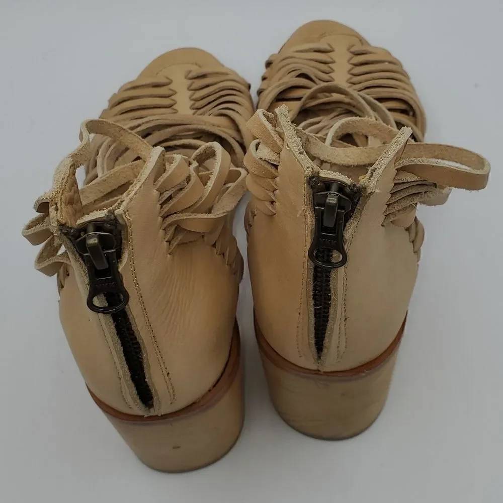 Baske California Hermosa Cross Strap Block Heel Sandal Size 9